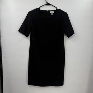 Old Navy Black Short‎ Sleeve Round Neck T Shirt Dress Back Zip Closure Small